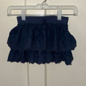 Ralph Lauren 4/4T girls navy blues eyelet layered skirt with attached shorts